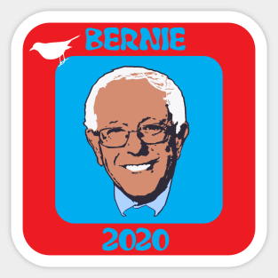 Bernie 2020 + Bird Colored Sticker